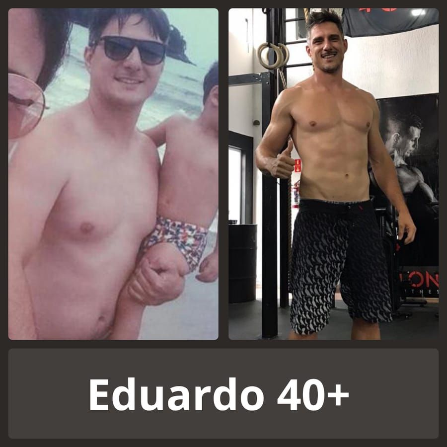Antes e depois — Eduardo, 40+